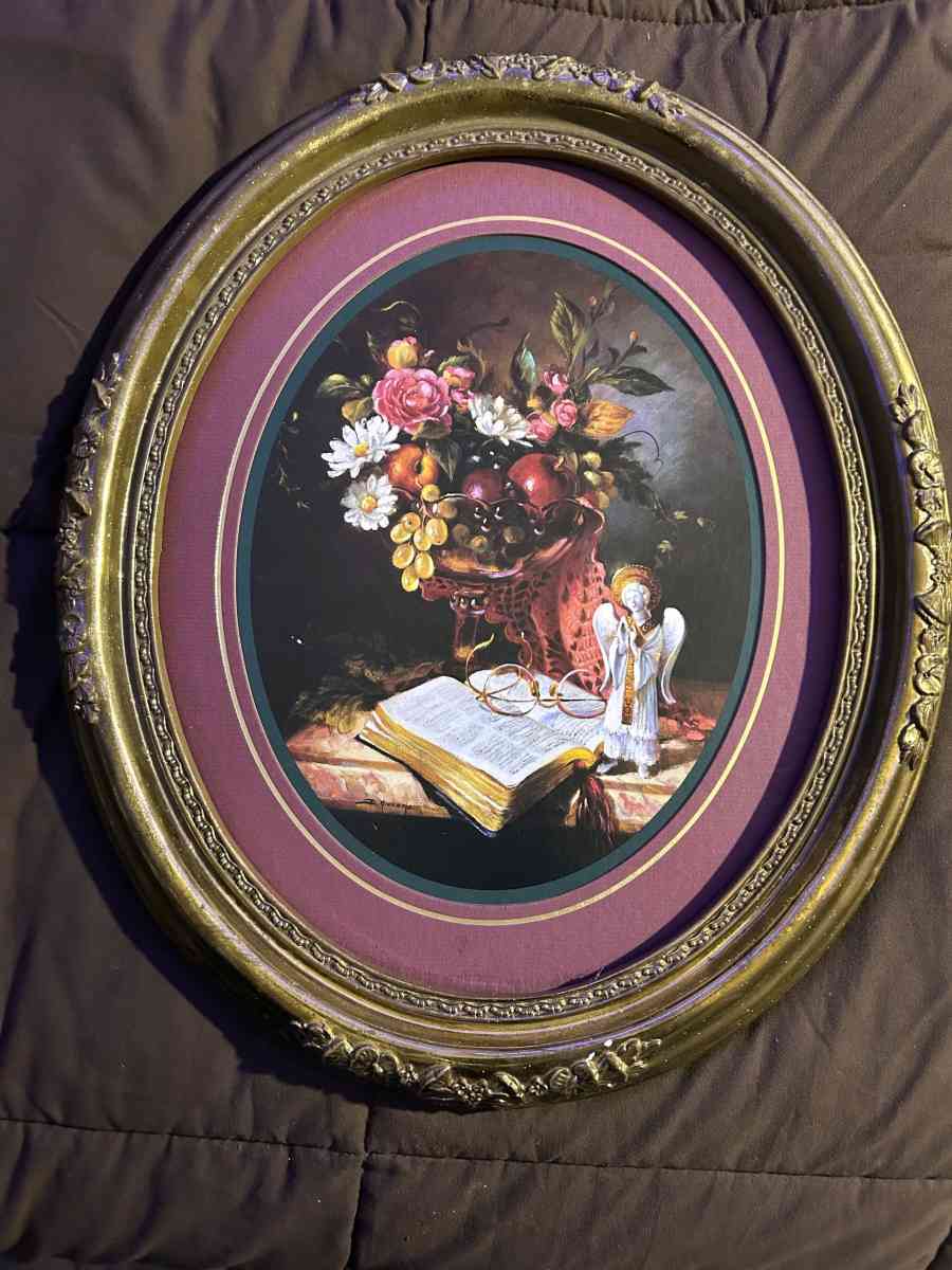 gold frame vintage painting