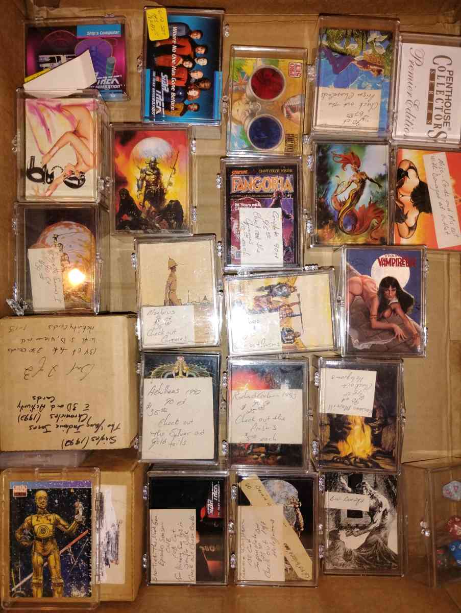 various trading card sets Indiana Jones Chronicles Star Trek