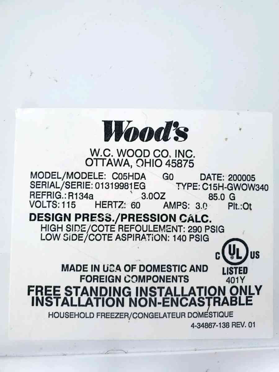 DeeP fReeZeR whi used good condition