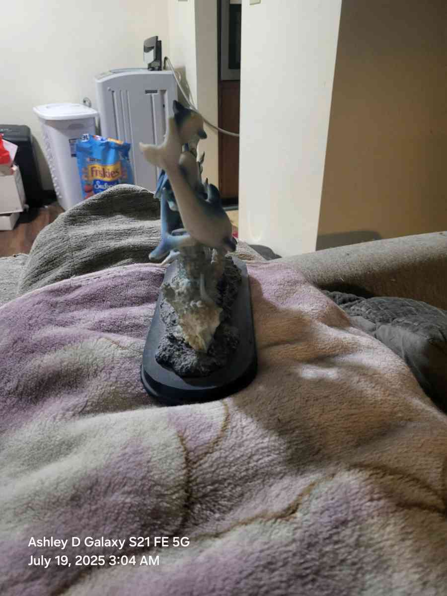 Dolphin and fish underwater oceanic sculpture oceanicart