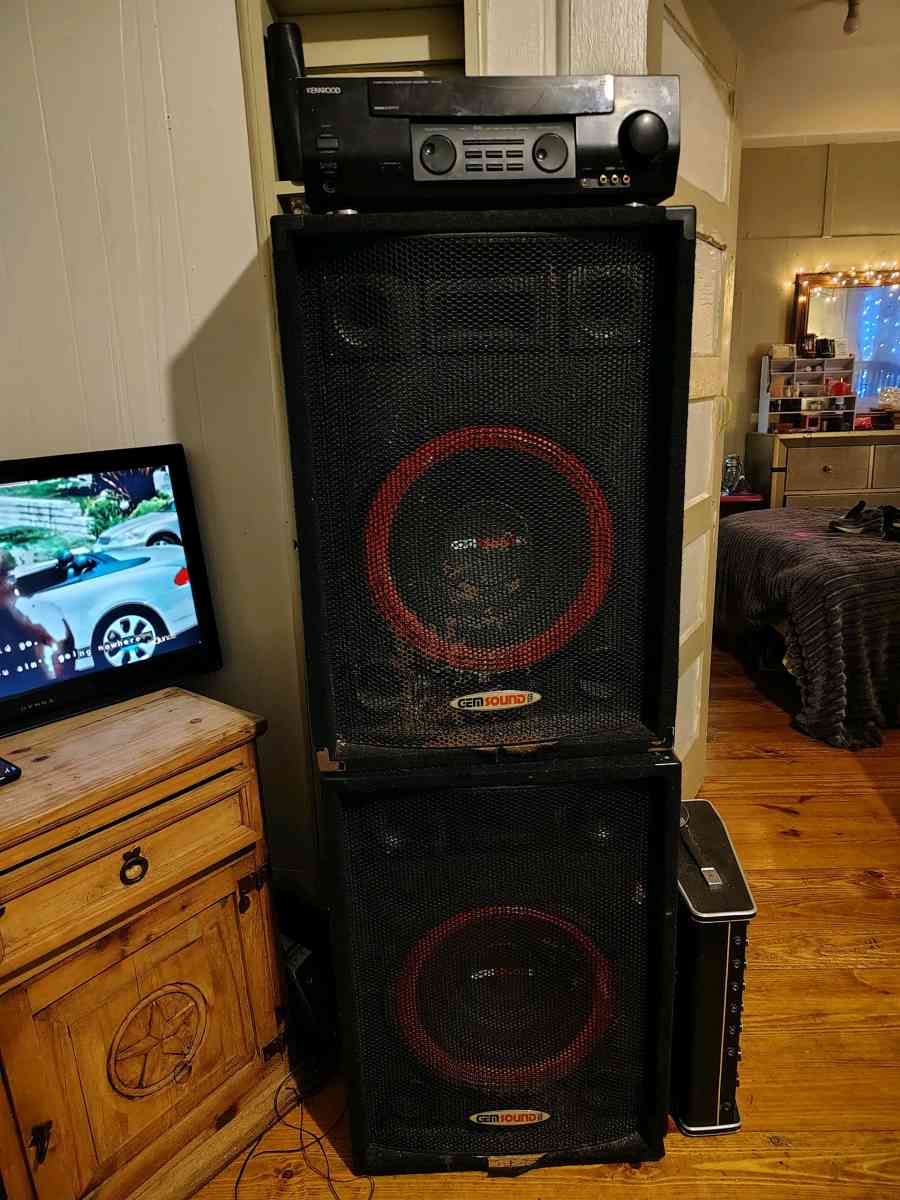 Gem Sound club series DJ250 SPEACKERS and Kenwood resevier