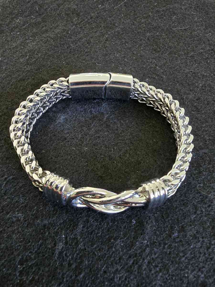 Titanium Steel Double Row Buckle Bracelet