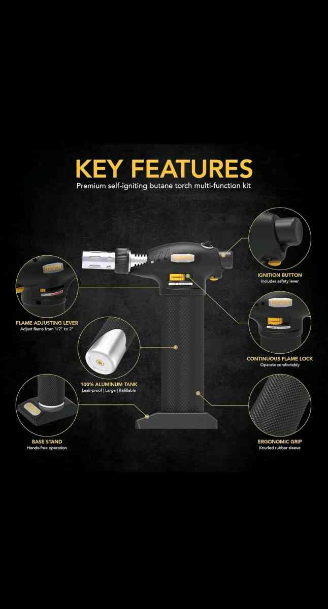 Butane Torch MultiFunction Kit  Premium SelfIgniting Solderi
