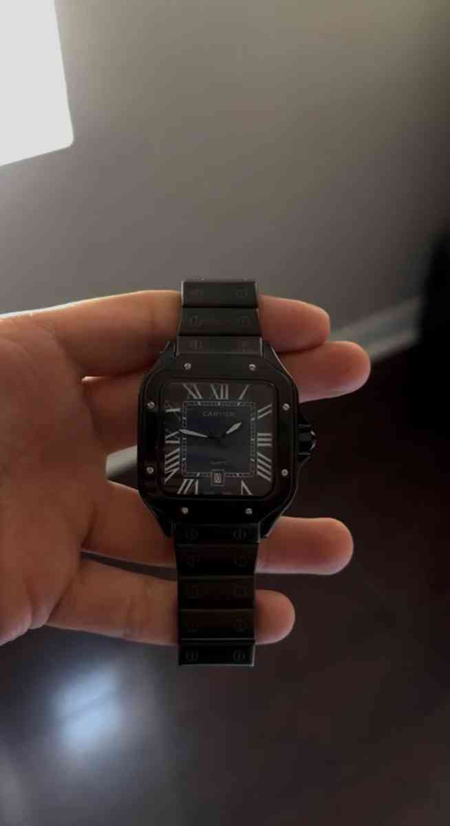 Cartier Santos de Cartier Mens Wristwatch Steel Silver With