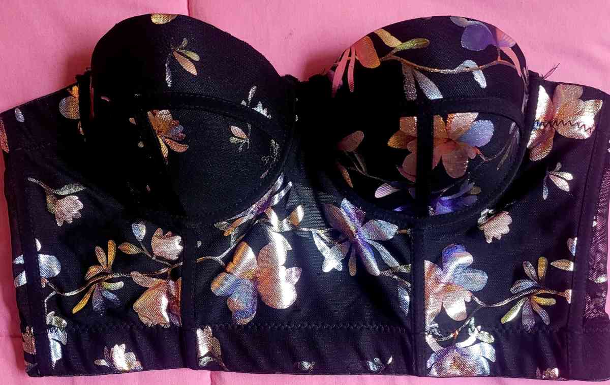 Floral Print Strapless Bra