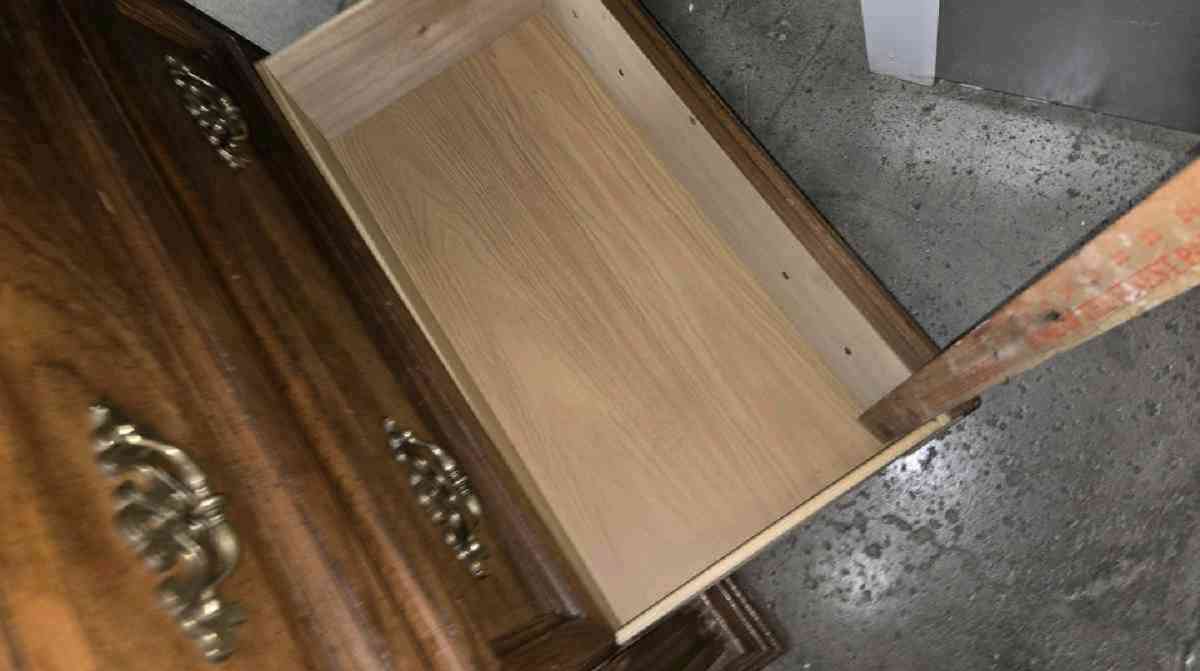 SOLID WOOD TALL DRESSER  HEAVY CLEAN READY TO GO