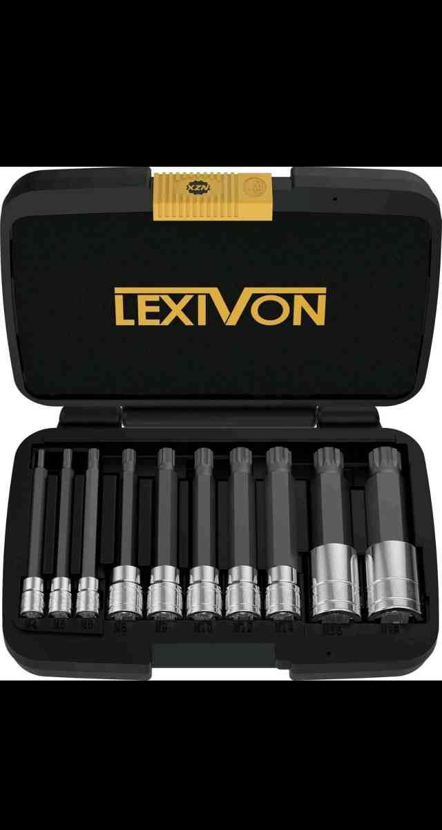 XZN Triple Square Spline Bit Socket SetExtra Long 4Inc10Piec