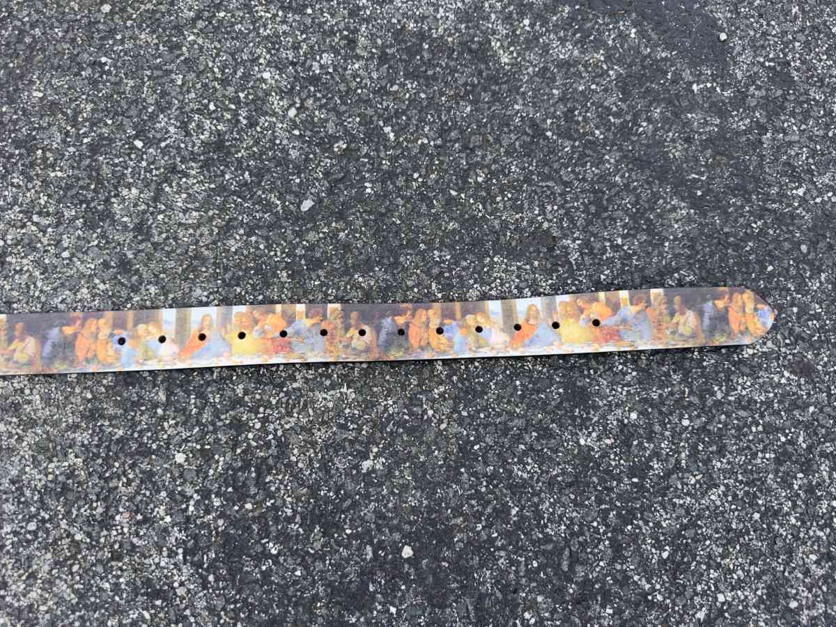Supreme Last Supper Leather Belt Multicolor