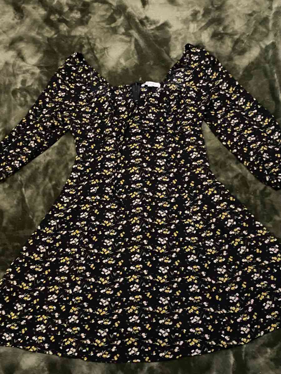 black floral dress
