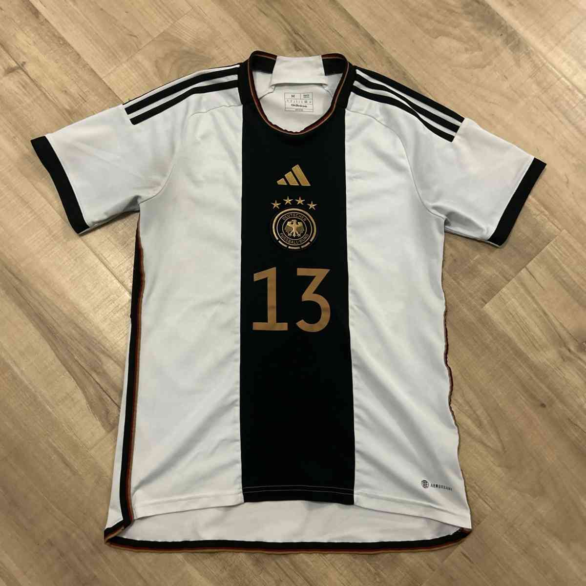 Germany 20102011 white and black home football shirt