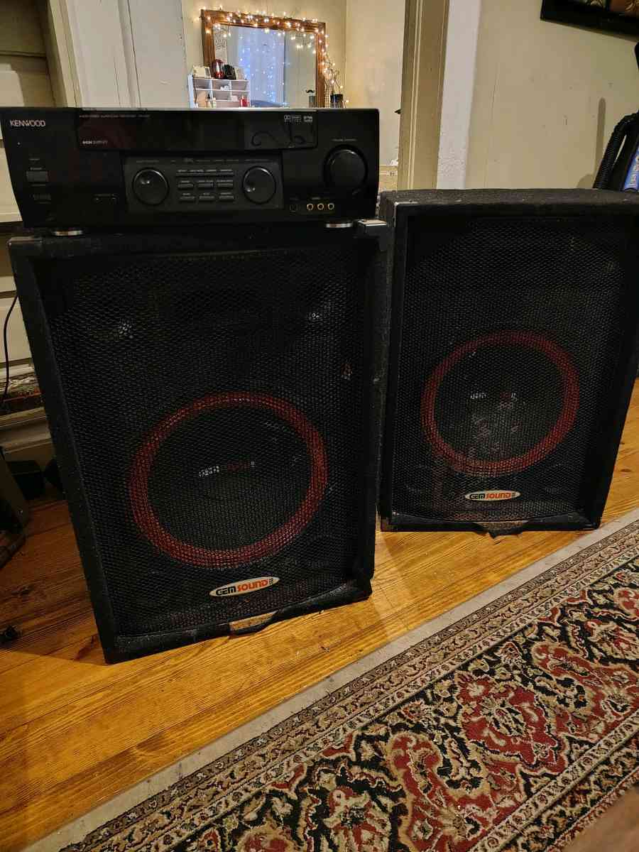 Gem Sound club series DJ250 SPEACKERS and Kenwood resevier
