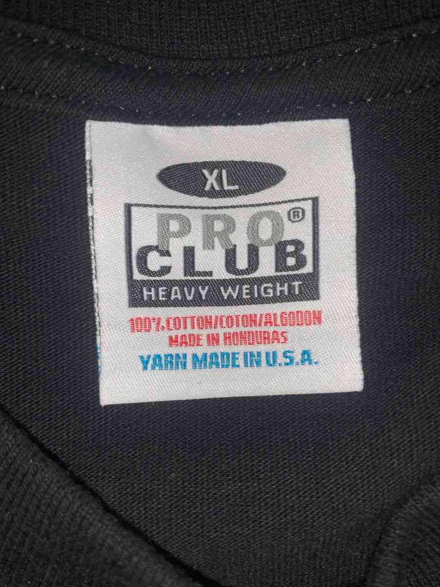 Black Heavy Weight Pro Club Shirts