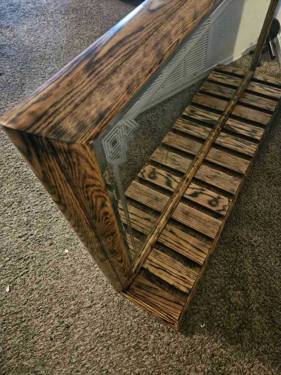 Wood Burned Bar Mirror