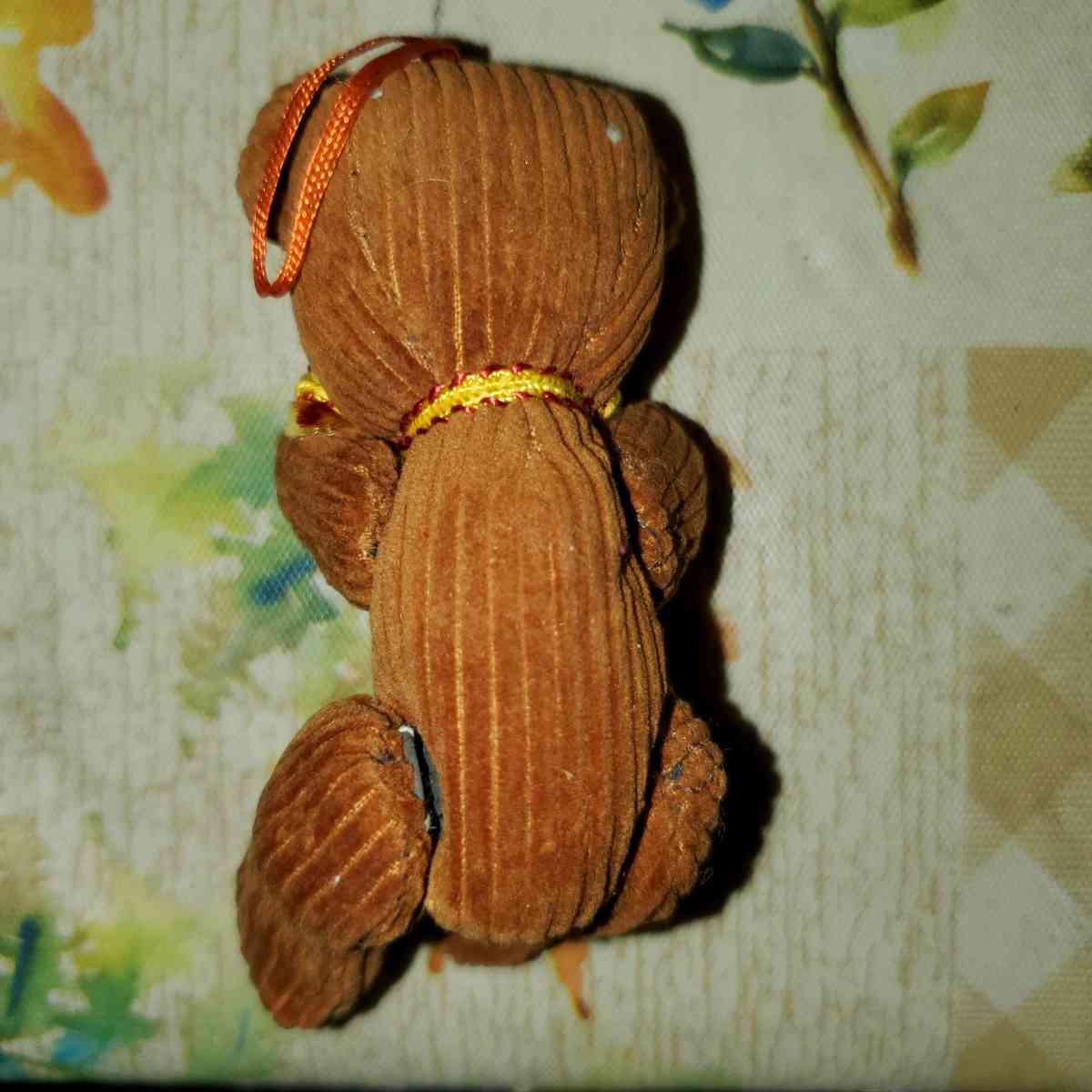 Vintage Jointed Brown Corduroy Plush Bear