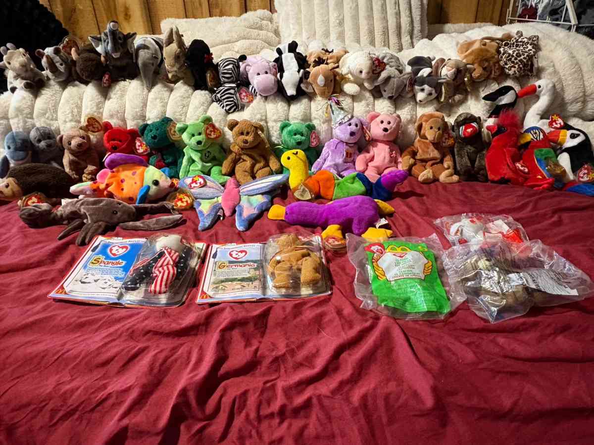 Ty beanie babies authentic retired and never played with