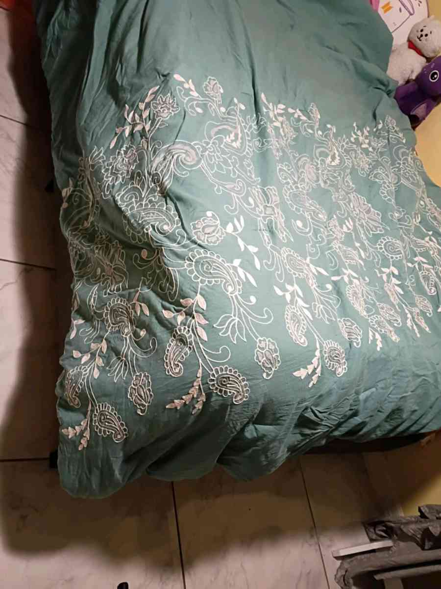 Teal Green Full Size Bed Set asking 30 OBO