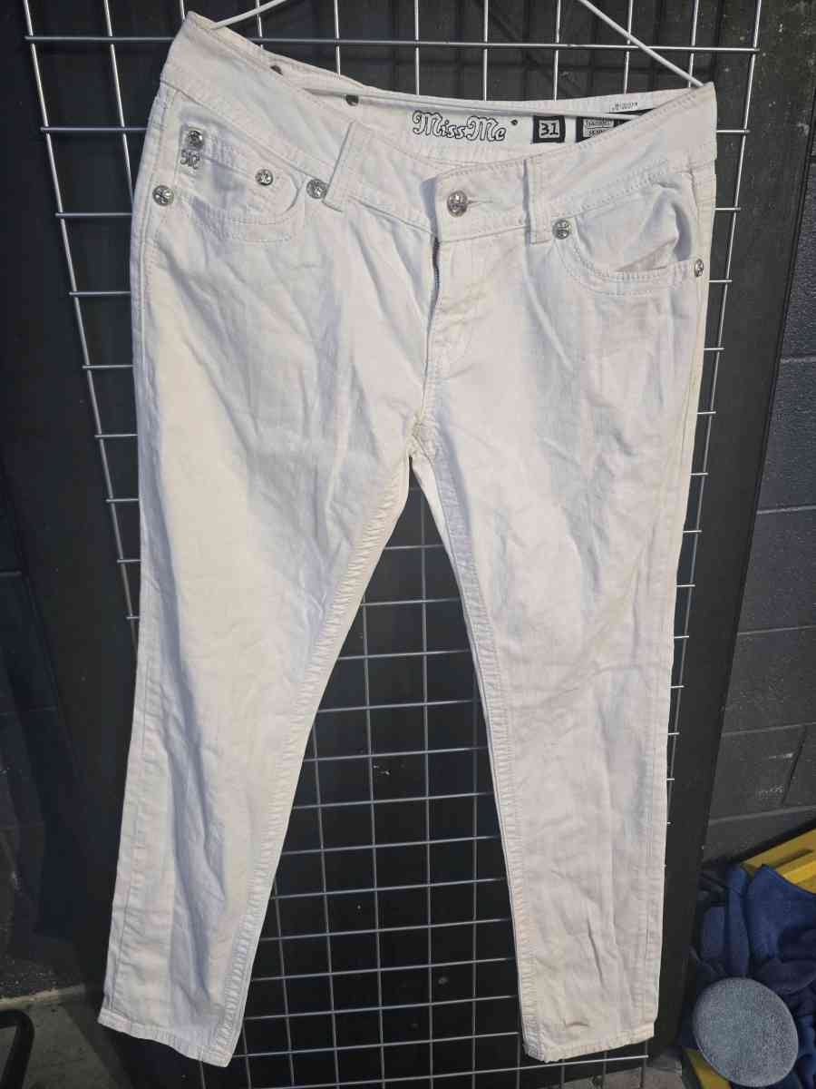 women miss me jeans color white