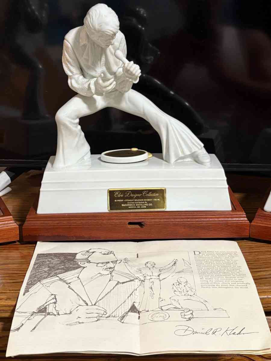 Elvis collected decanters vintage