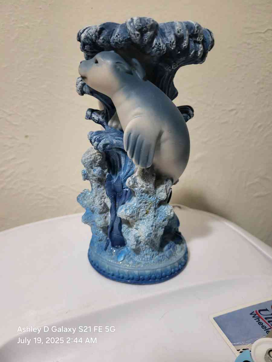 Dark Blue Seal Candle Holder