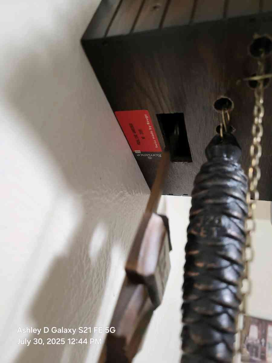 1970s vintage German cuckoo clock with pine cones and pineap