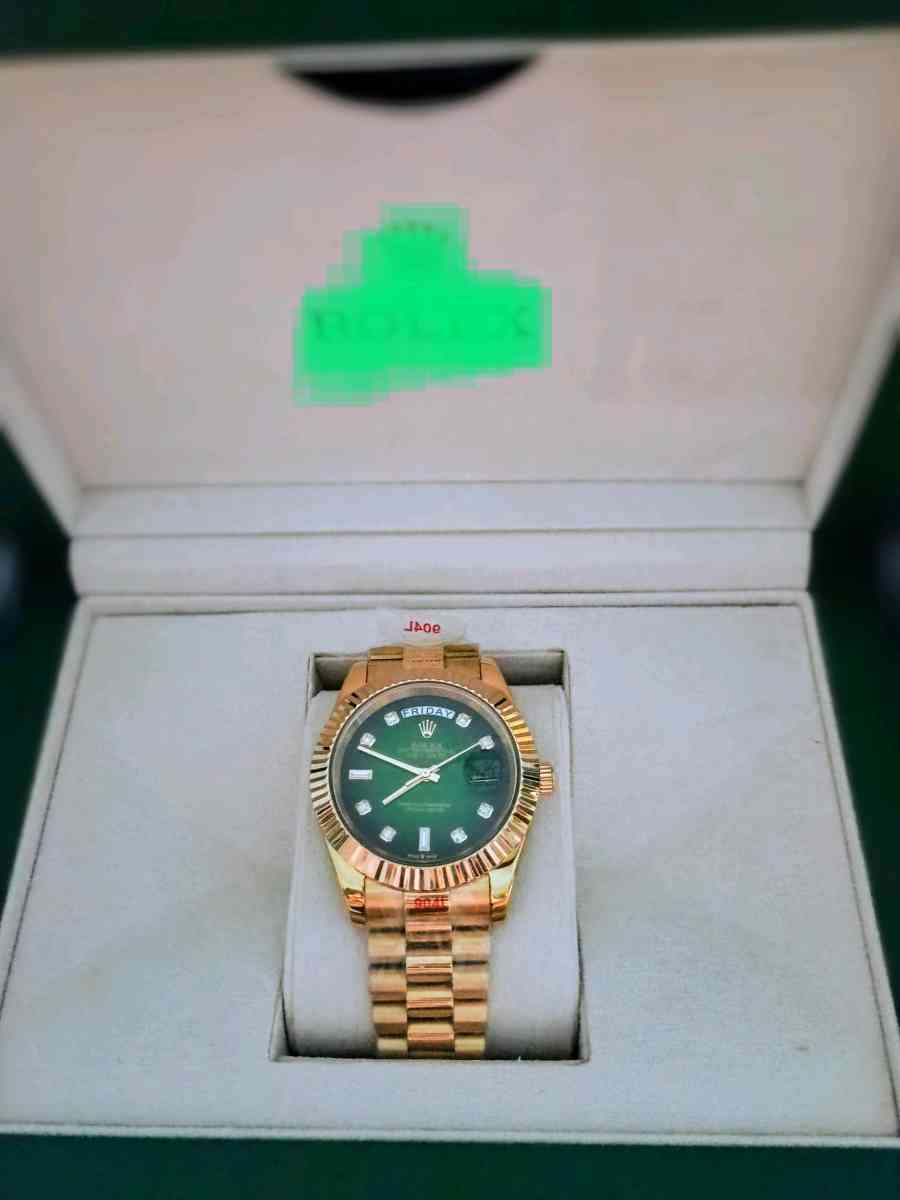 Rolex DayDate Presidential  18K Gold Finish  Green Dial  New
