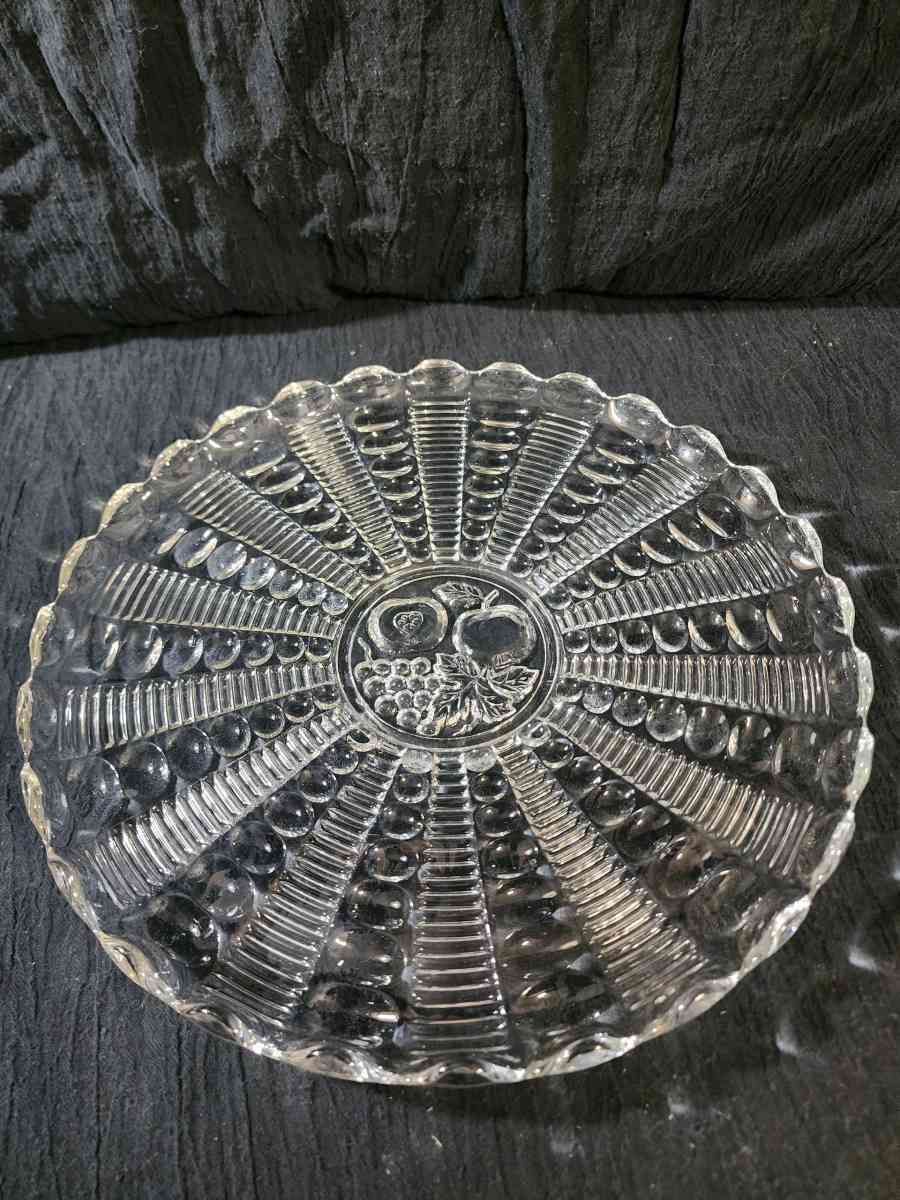 Pressed glass platter