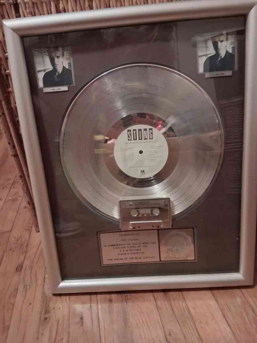 STING RIAA motown platinum music award