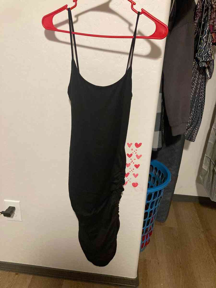 Black spaghetti strap dress