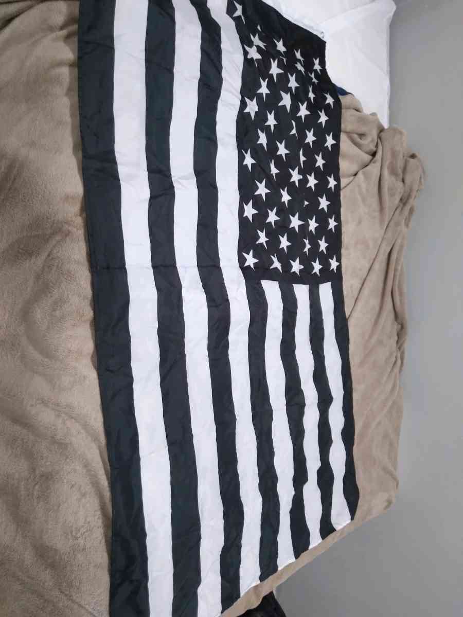 USA Black And White Flag
