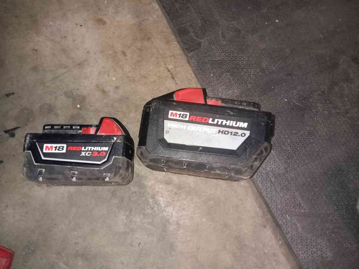 Milwaukee band saw and Batteries