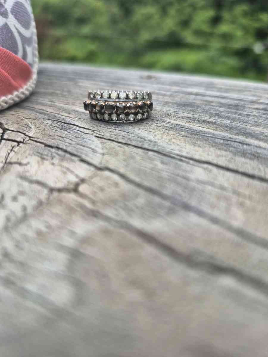 Tiger Eye and Crystal Ring