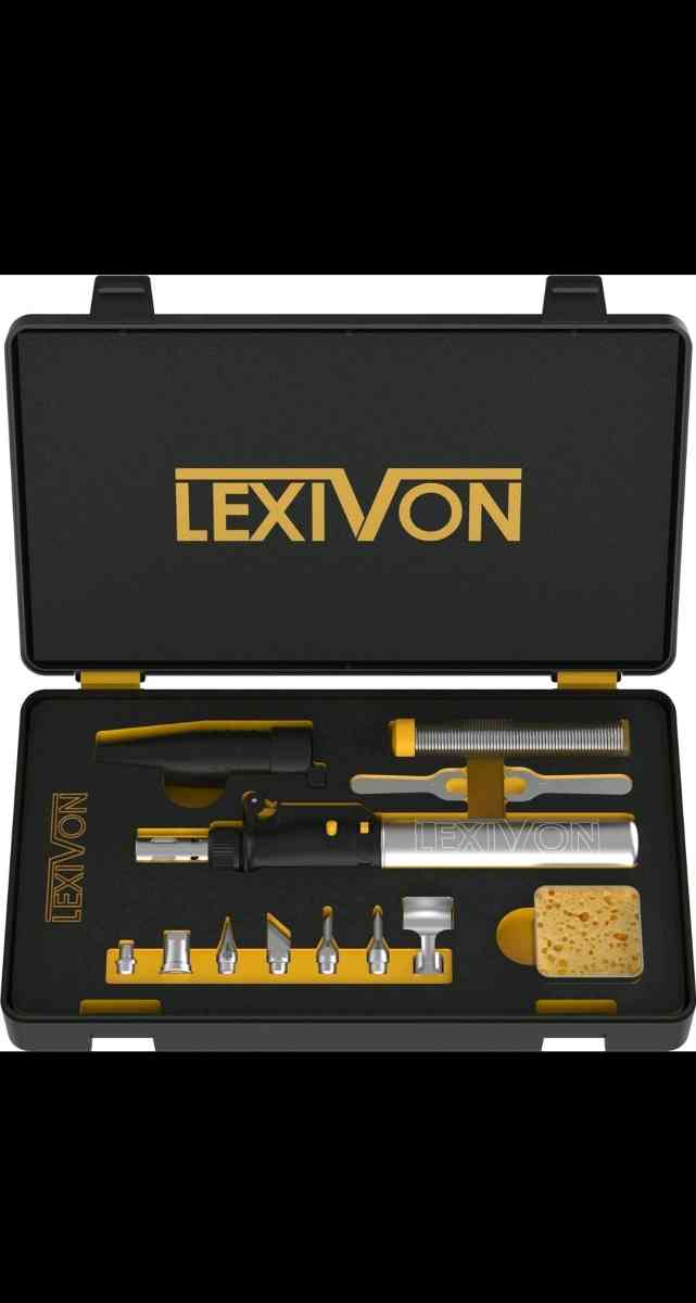 LEXIVON Butane Soldering Iron MultiPurpose Kit Cordless Adju