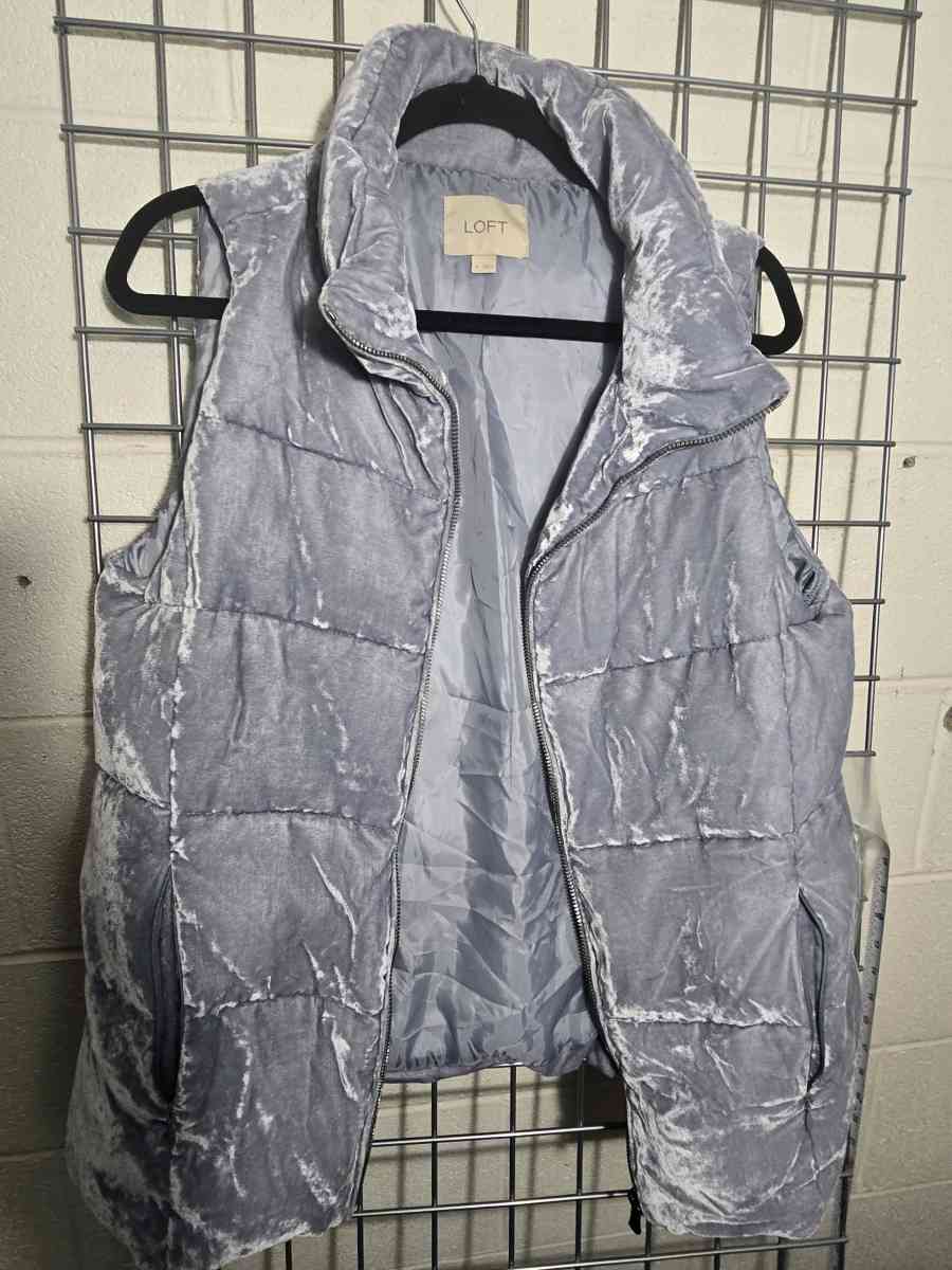 Loft Women Vest Color Blue