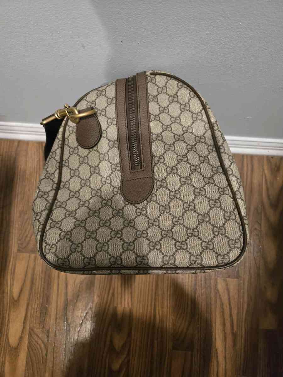 Gucci GG Large Duffle Bag Canvas Beige