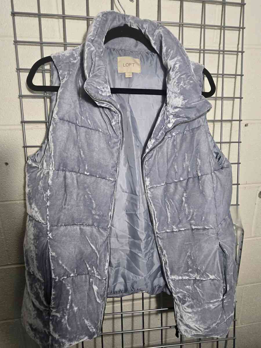 Loft Women Vest Color Blue