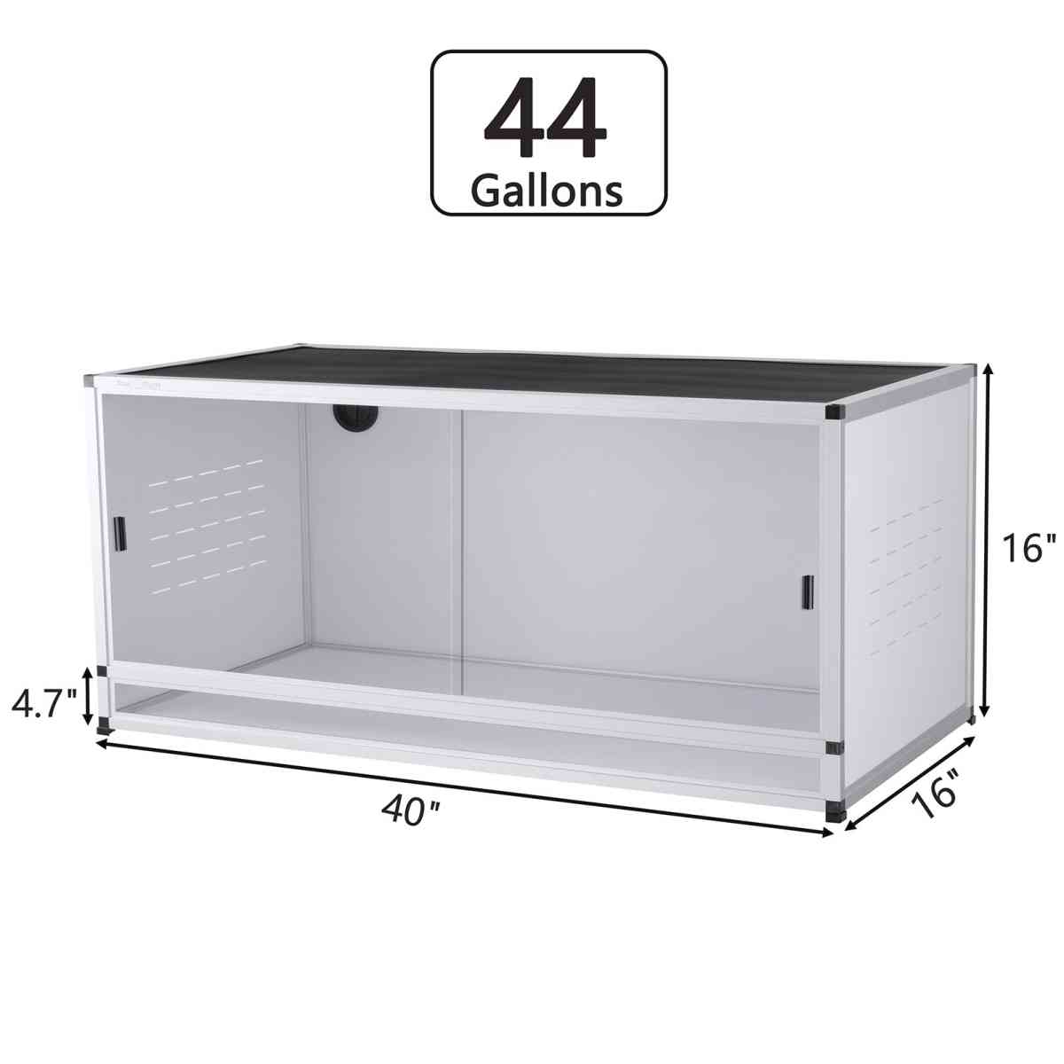 white 40x16x16  reptile enclosure