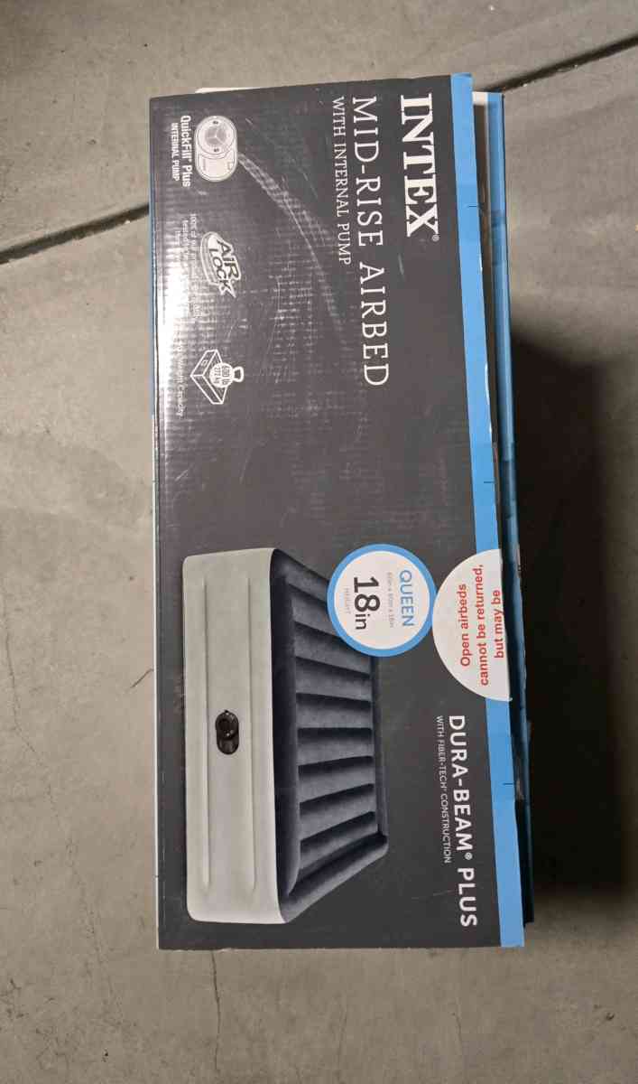 2 Intex DuraBeam Plus MidRise Queen 18 Airbed with BuiltIn P