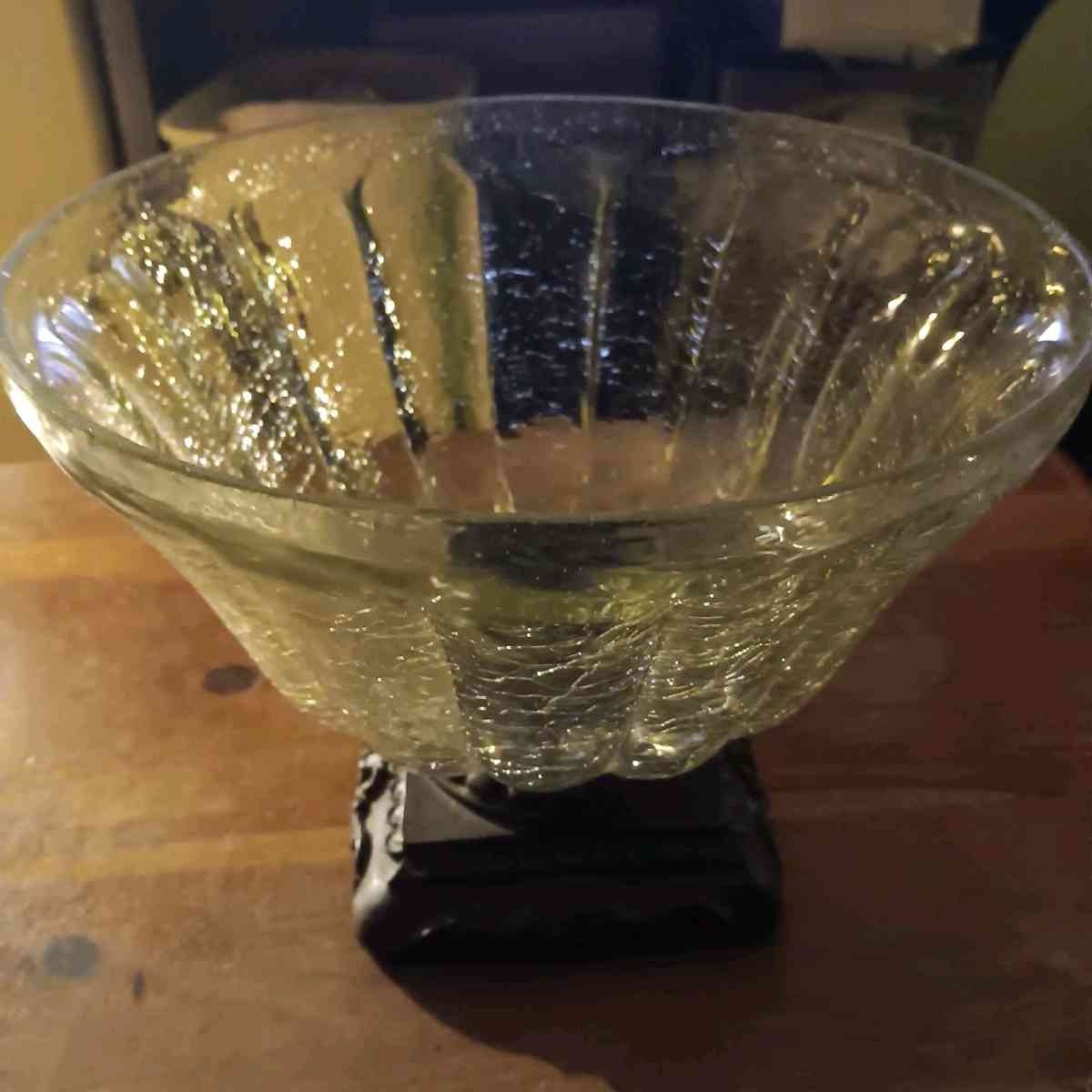 crackel glass bowl