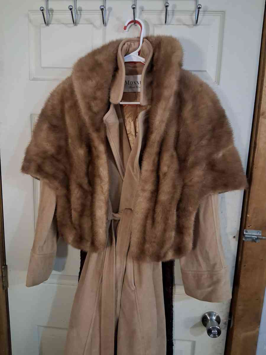 vintage red tan mink stole