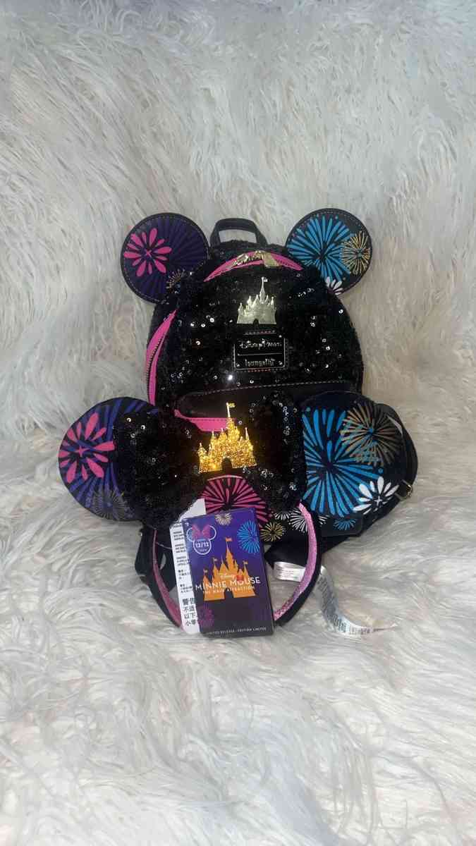 Minnie Mouse Main Attraction Nighttime Fireworks Castle Loun