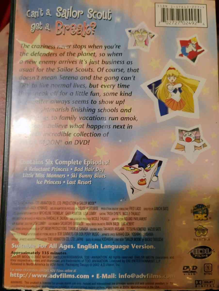 sailor Moon dvd