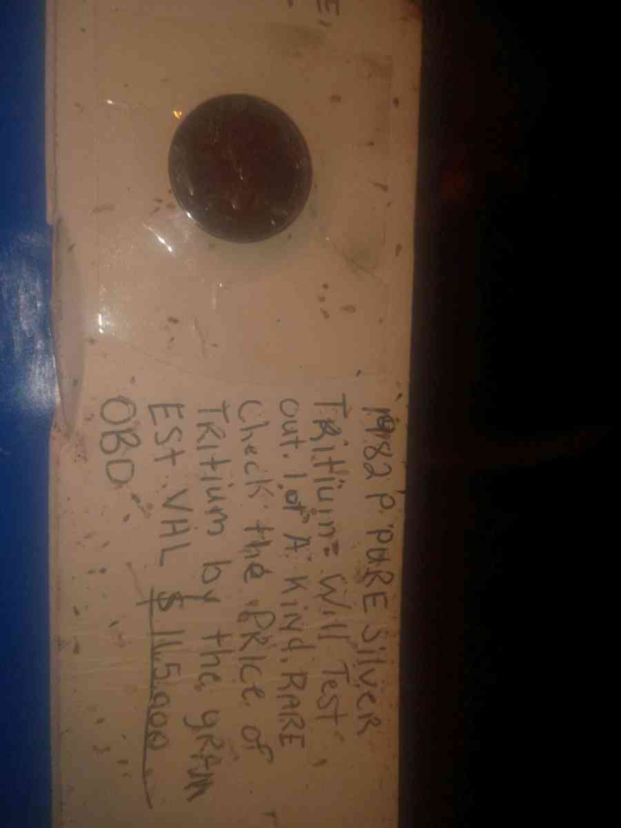 1965 pure silver tritium quarter 1 of a kind