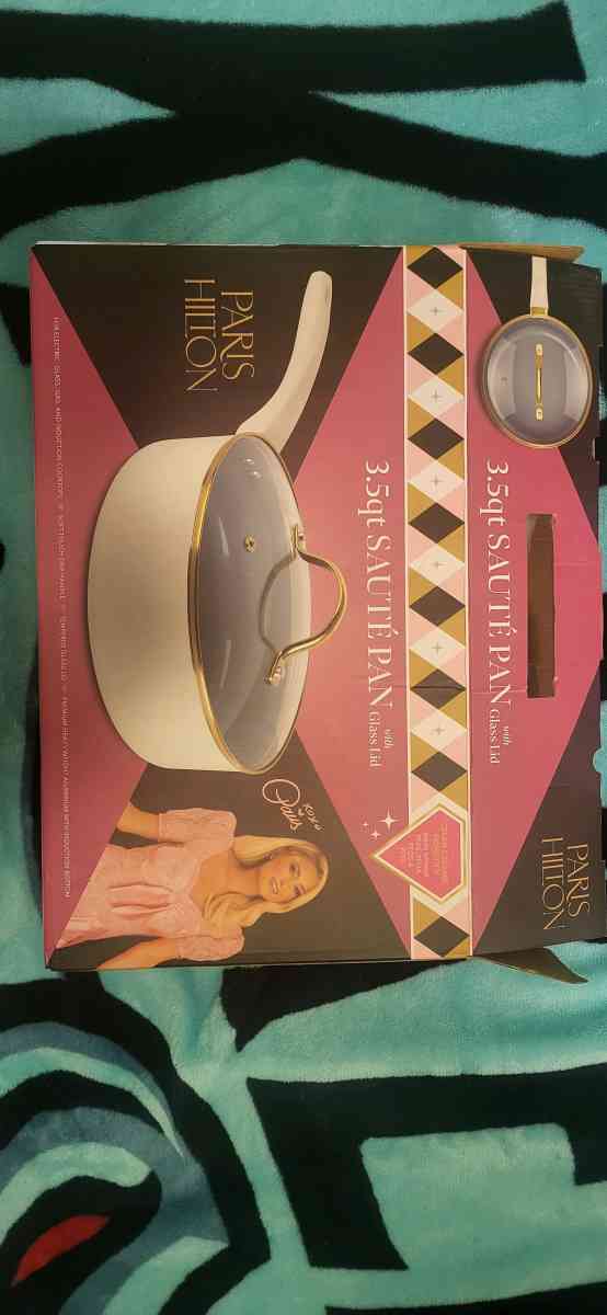 Paris Hilton Saute Pan With Glass Lid Brand Newin box