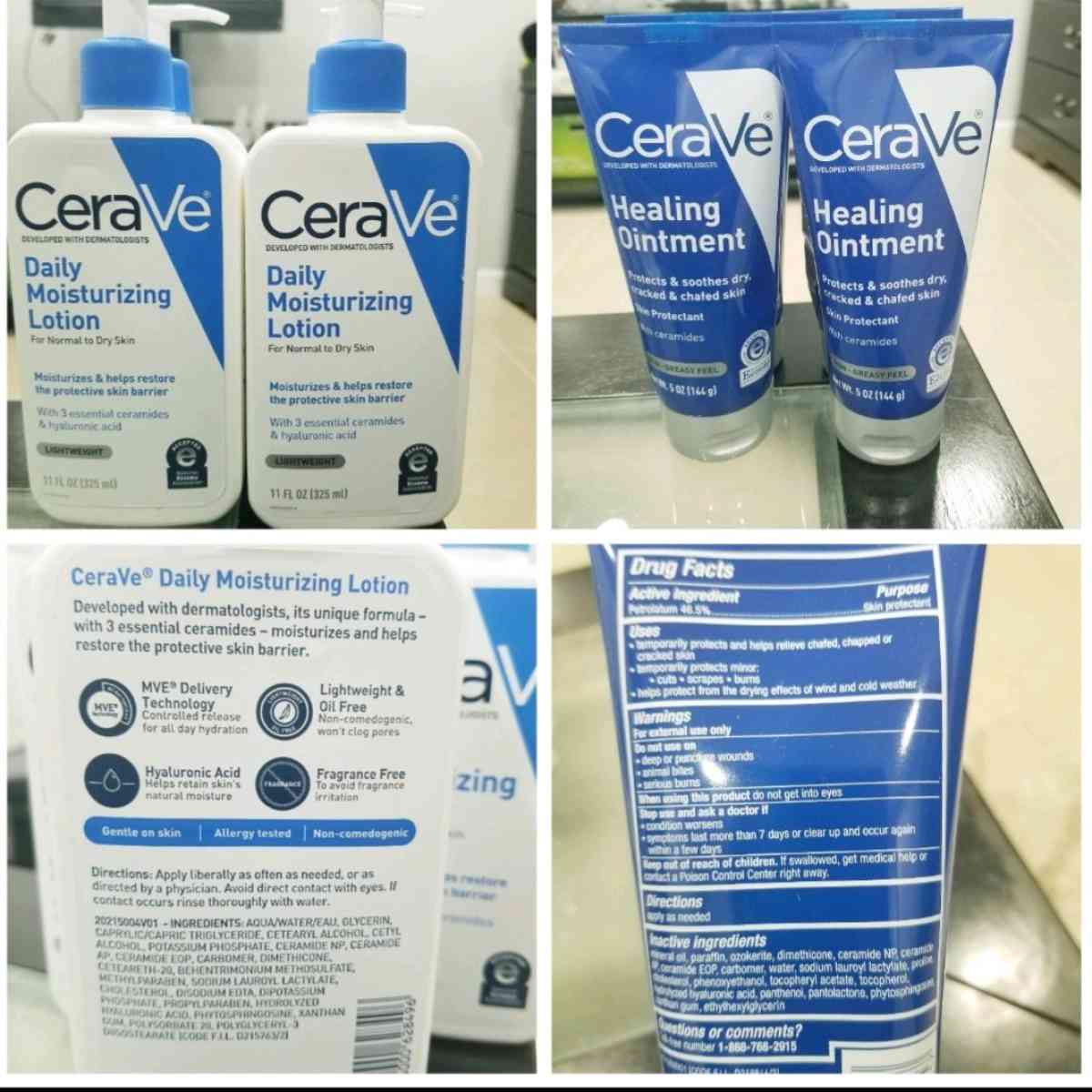 CeraVe Daily Moisturizing Lotion  Healing Ointment