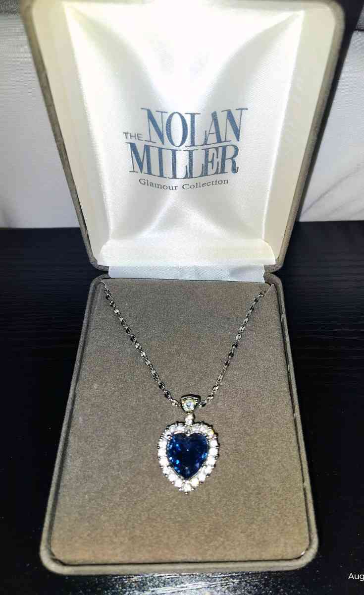 Nolan Miller party light Sapphire rhodium rhodium necklace