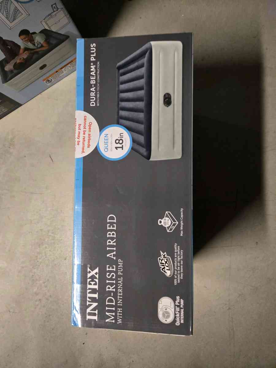 2 Intex DuraBeam Plus MidRise Queen 18 Airbed with BuiltIn P