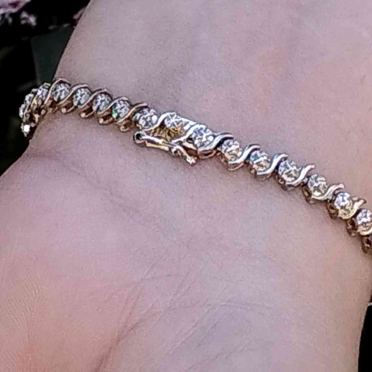 925 Sterling Silver Diamond Tennis Bracelet