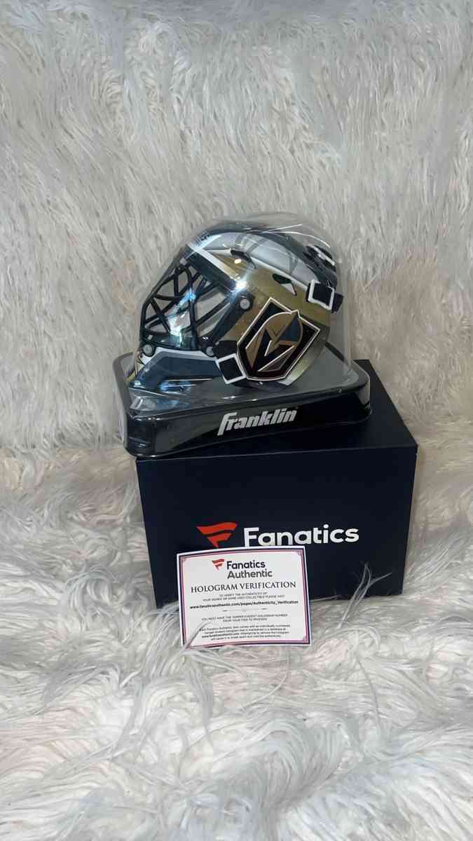 New MARCANDRE FLEURY SIGNED VEGAS GOLDEN KNIGHTS Mini Goalie