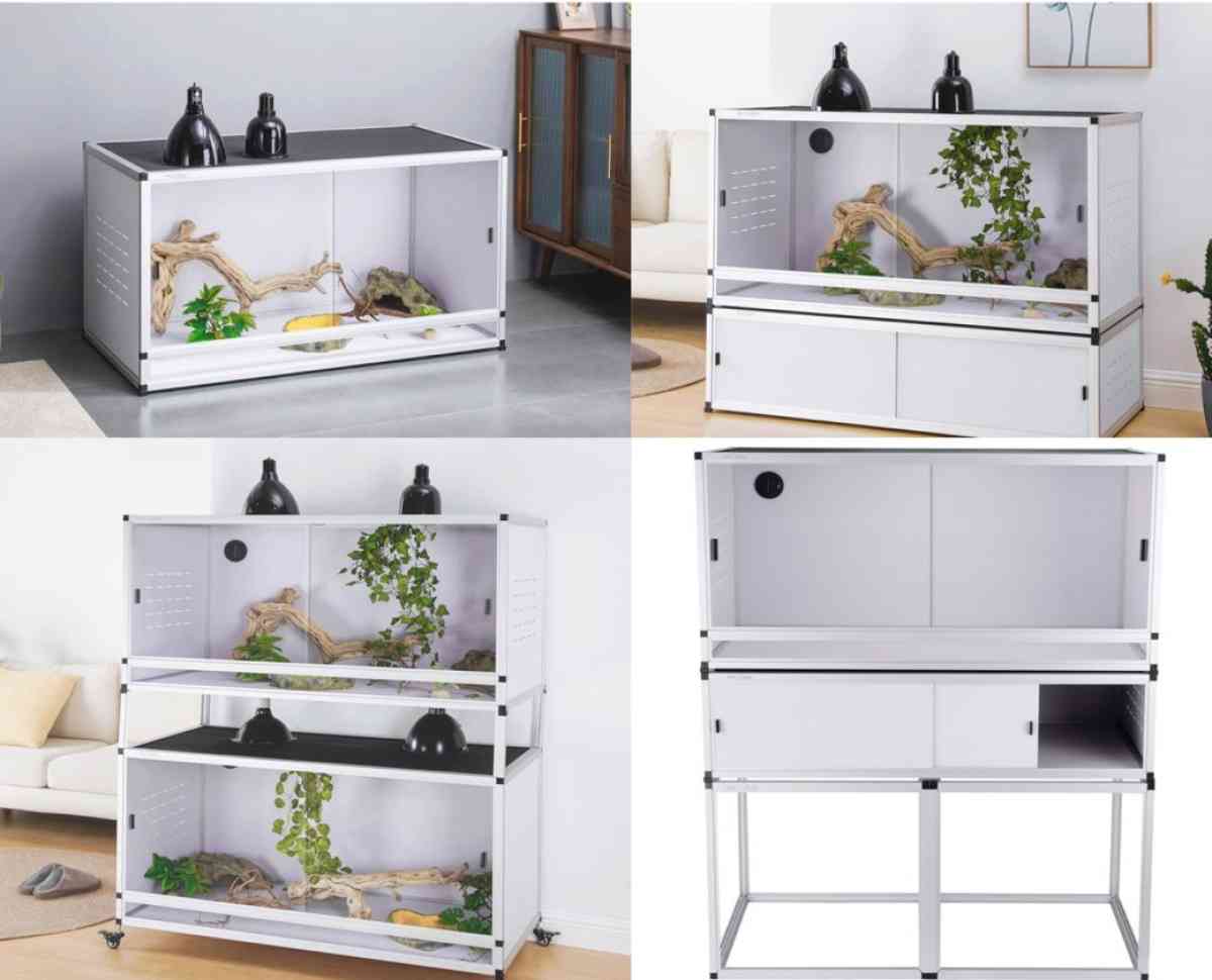 white 40x16x16  reptile enclosure