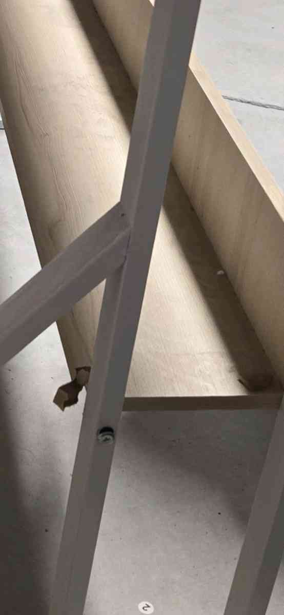 Modern Wood  Metal Desk  Perfect for Dorm or Home Office